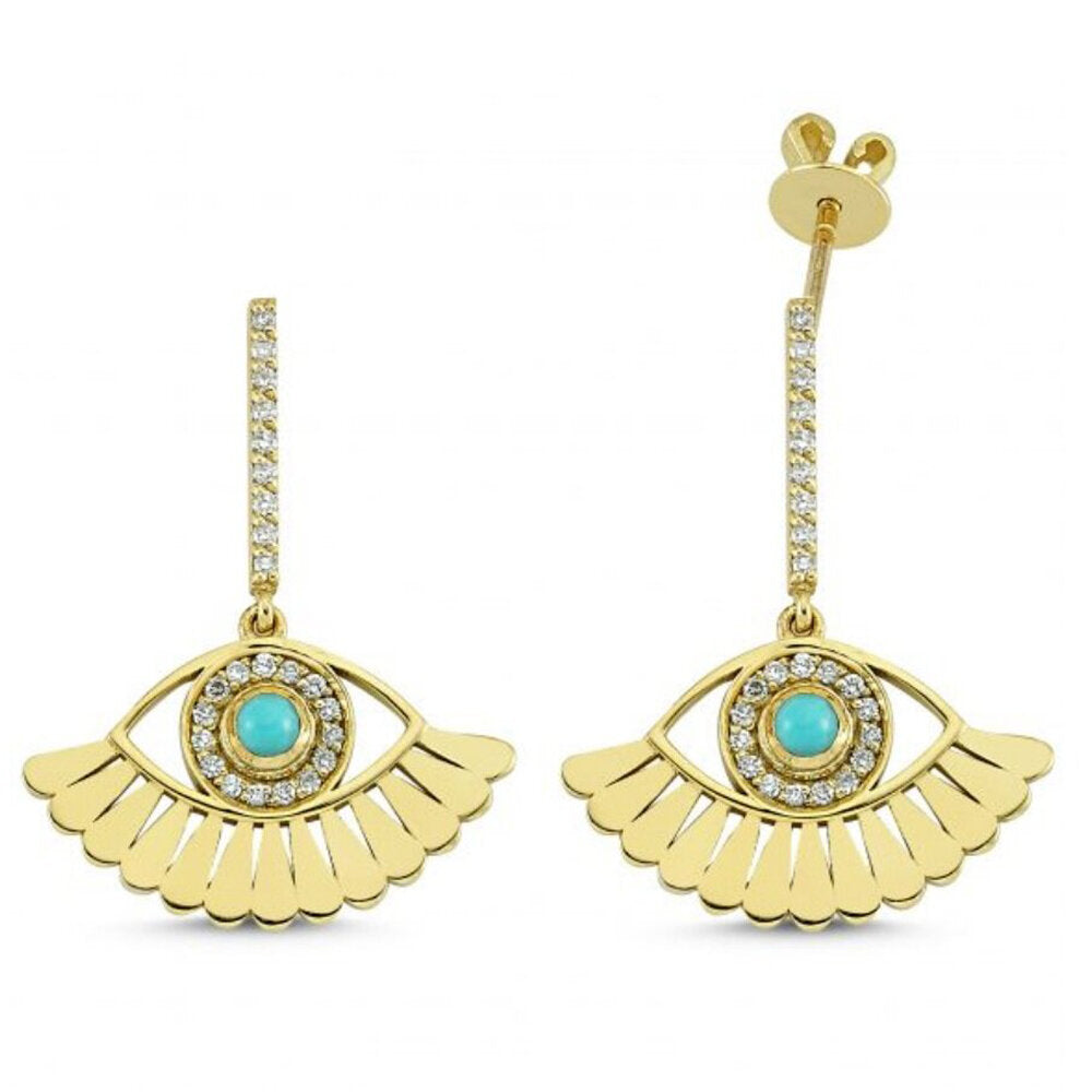 Own Your Story Evil Eye Lower Lashes Drop Earrings