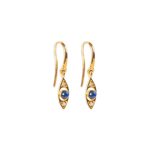 Anné Gangel Protective Eye Blue Sapphire Earrings