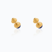 Load image into Gallery viewer, TEODORA GOLD LAPIS LAZULI EARRINGS
