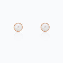 Load image into Gallery viewer, TEODORA ROSE GOLD PEARL EARRINGS
