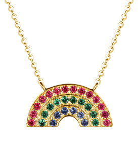 Atelier All Day 14K Gold #RAINBOWHUNT Pendant with Rainbow CZs, benefitting No Kid Hungry