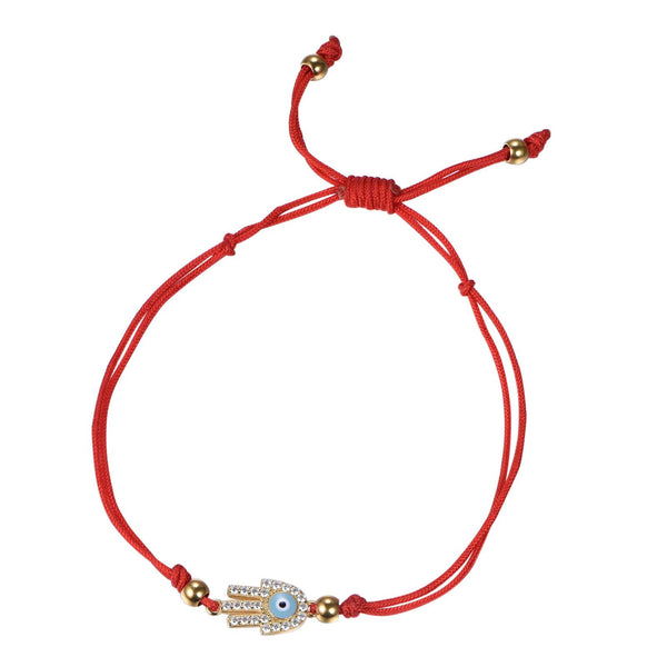 Atelier All Day Hamsa Red String Bracelet