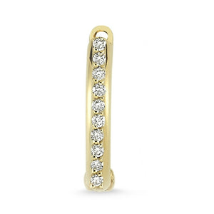 OWN Your Story 14K Gold Diamond Pave Hoop (Single)