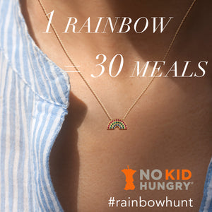 Atelier All Day 14K Gold #RAINBOWHUNT Pendant with Rainbow CZs, benefitting No Kid Hungry